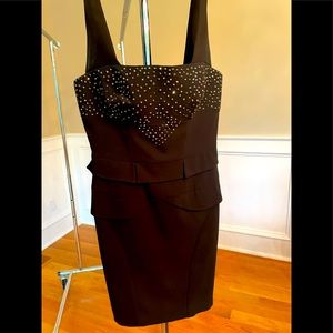 Nicole Miller -Crystal studded bustier dress